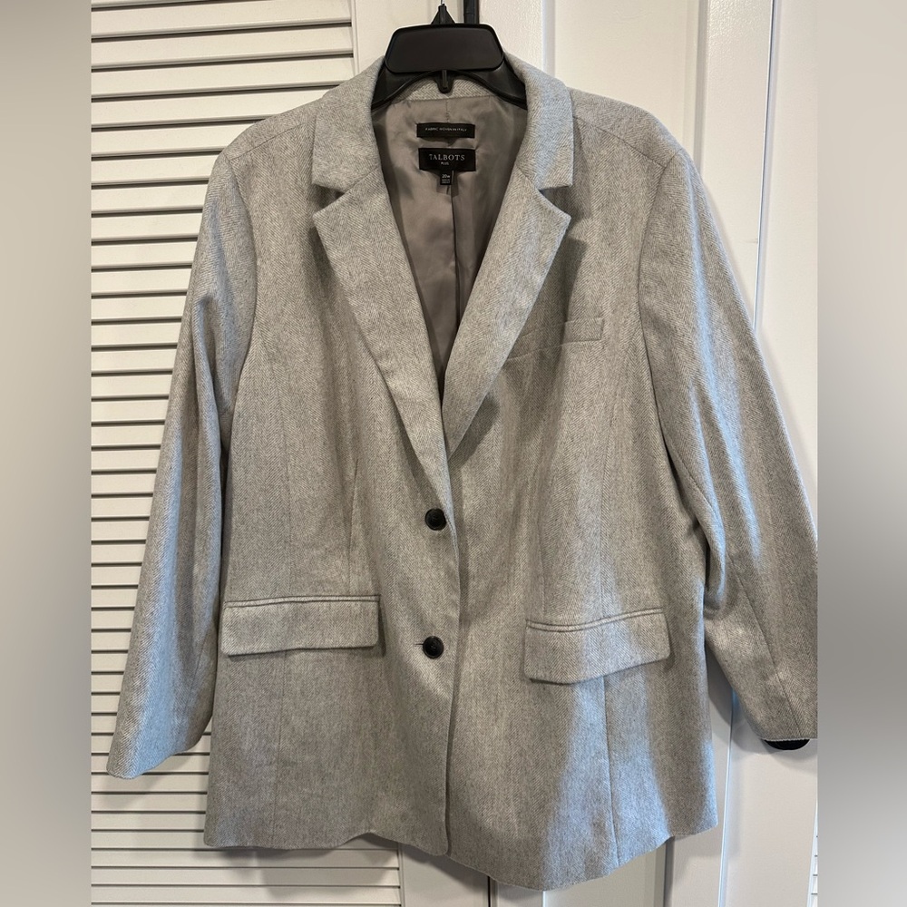 Talbots Long Wool Blend Blazer